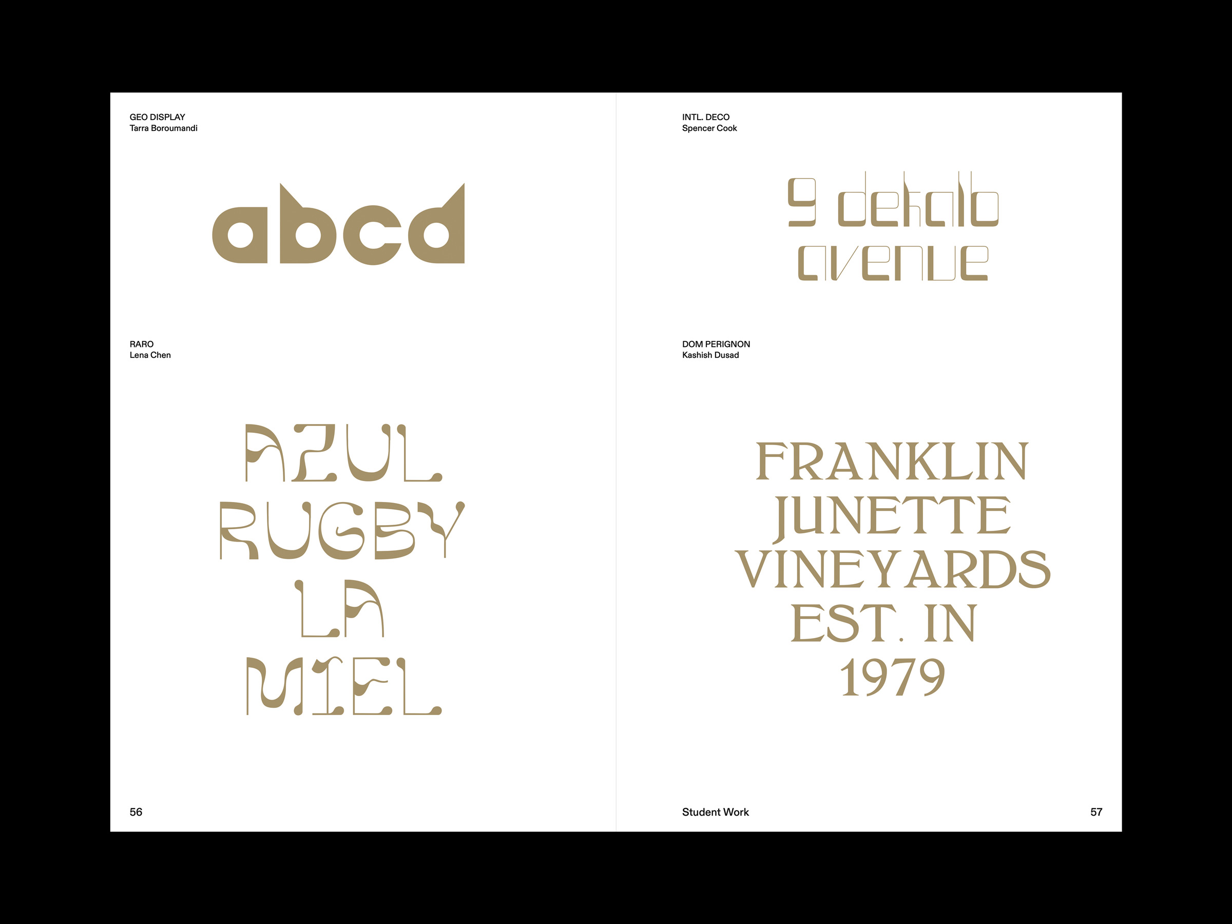 Student Work: Typefaces